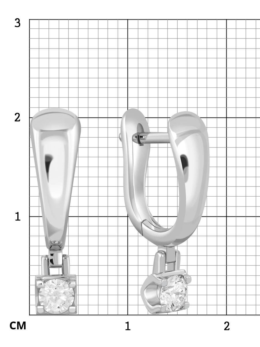 Серьги из белого золота с бриллиантами (042621)