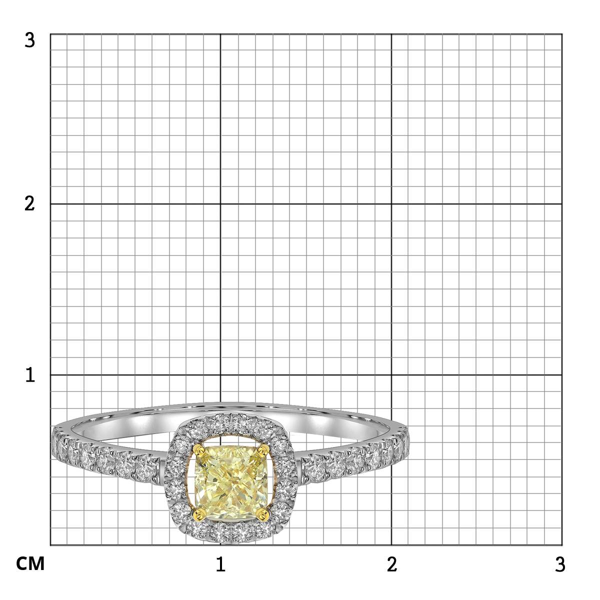 Помолвочное кольцо из белого золота с бриллиантами (062637)