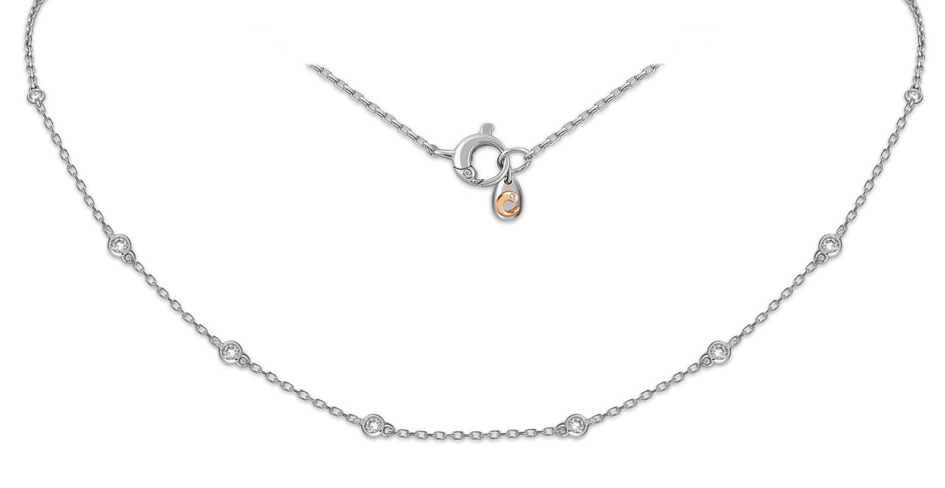 Колье из белого золота с бриллиантами 