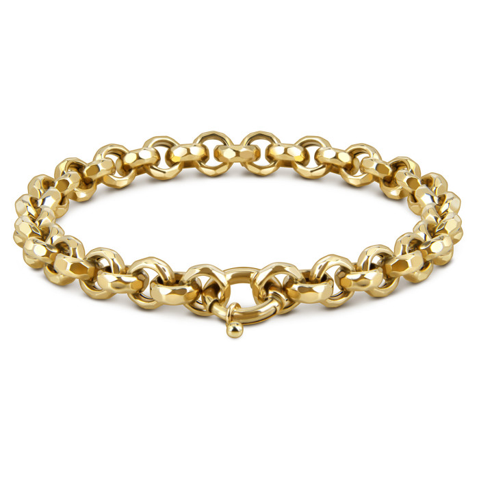 Браслет из жёлтого золота, плетение "Ролло" (057957)