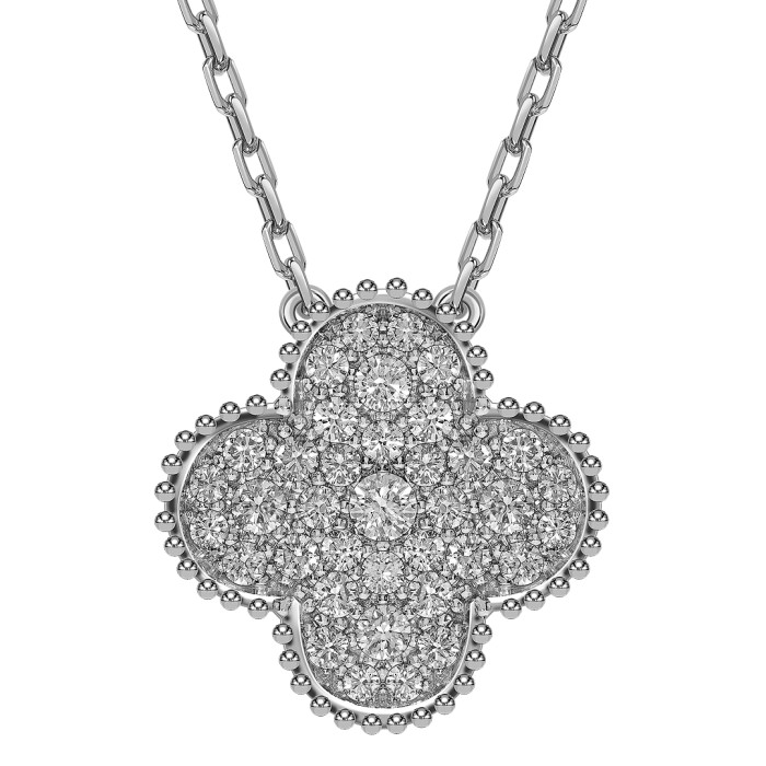 Колье из белого золота с бриллиантами (052043)