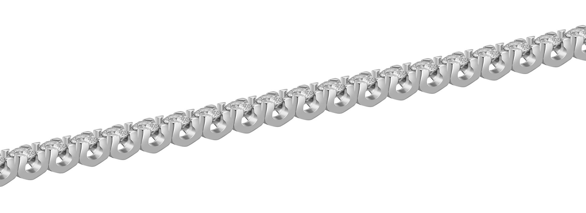 Браслет из белого золота с бриллиантами (052606)