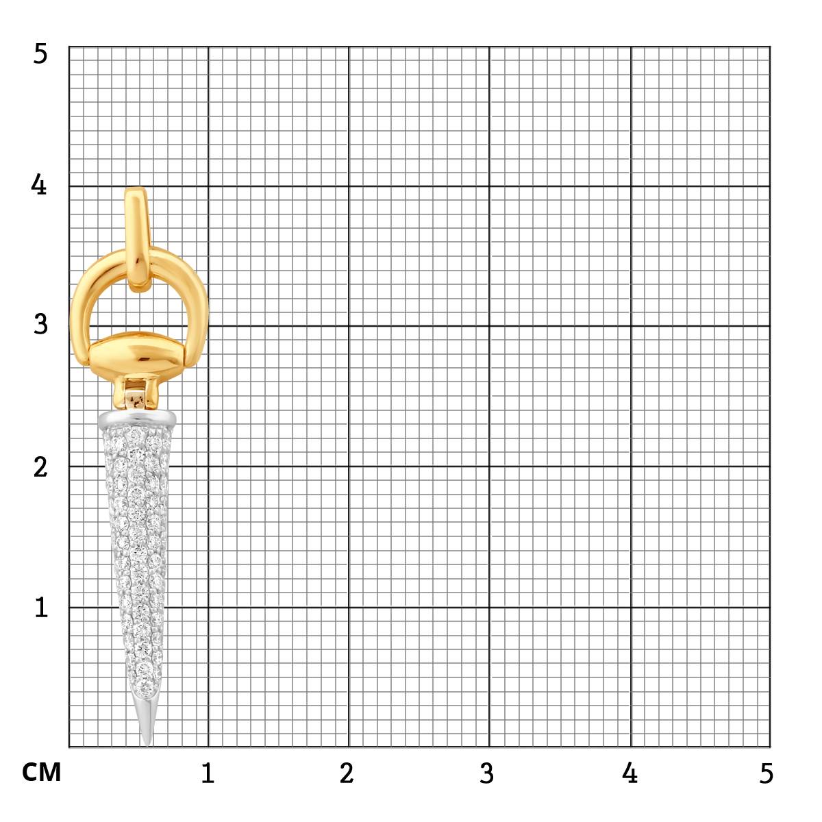 Кулон из комбинированного золота с бриллиантами (025220)