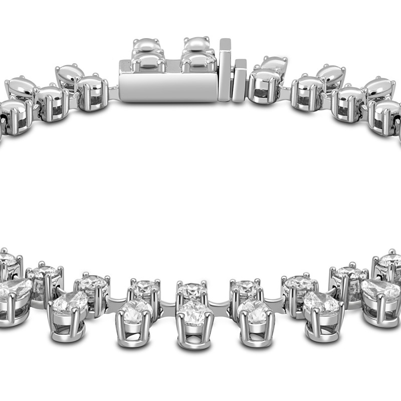 Браслет из белого золота с бриллиантами (051982)