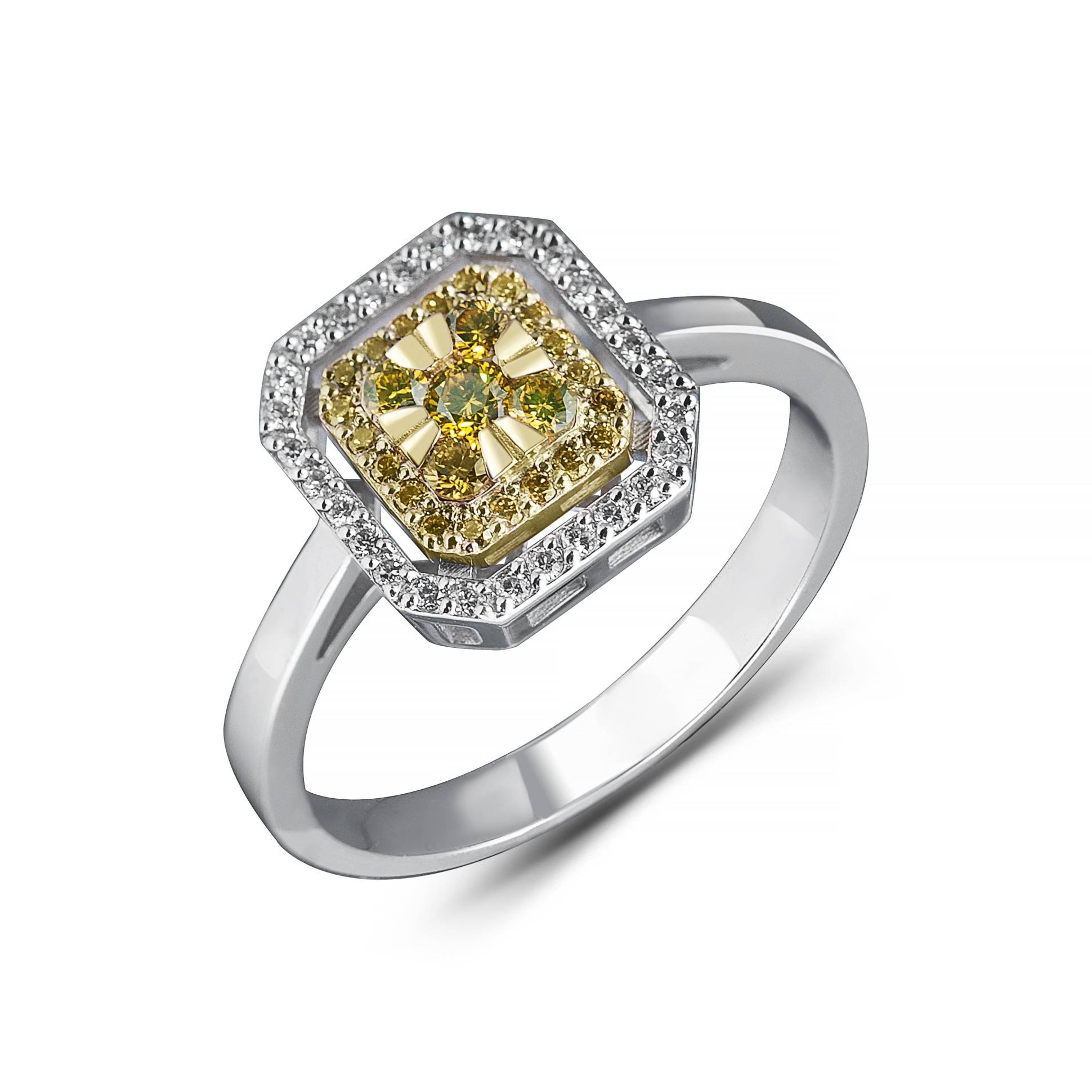 Кольцо из белого золота с бриллиантами (063786)