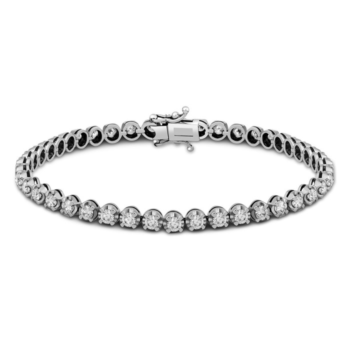 Браслет из белого золота с бриллиантами (009652)