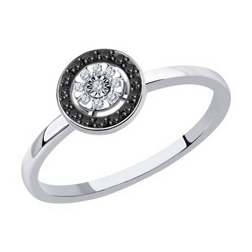 Кольцо из белого золота с бриллиантами (047393)