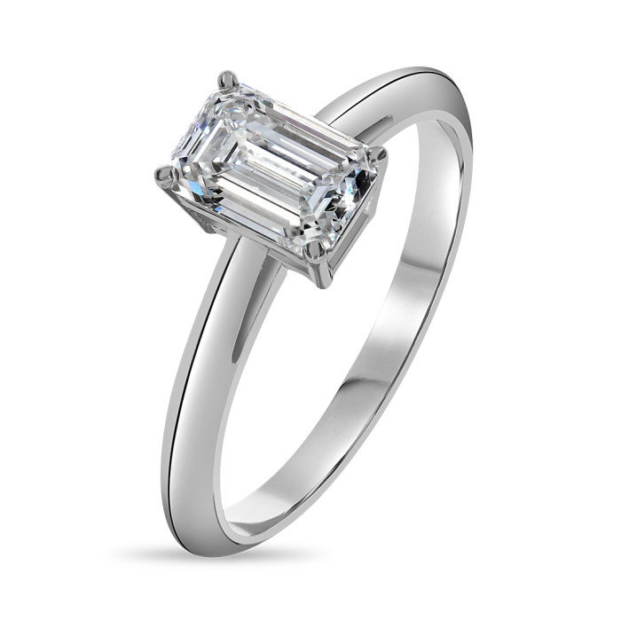 Помолвочное кольцо из белого золота с бриллиантом (048888)