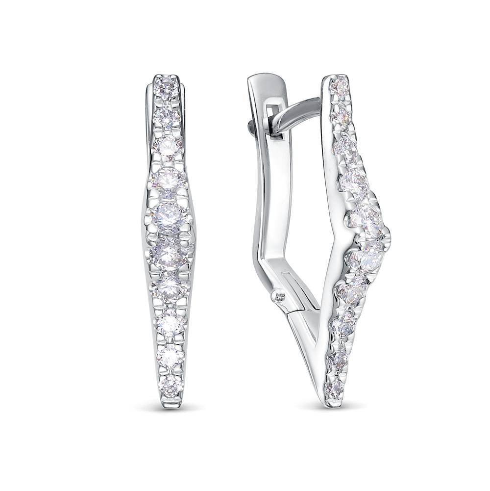 Серьги из платины с бриллиантами (058396)