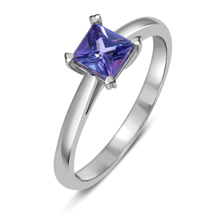 Помолвочное кольцо из белого золота с танзанитом (060259)