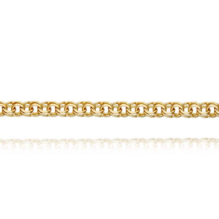 Цепь из жёлтого золота, плетение Гарибальди (047349)