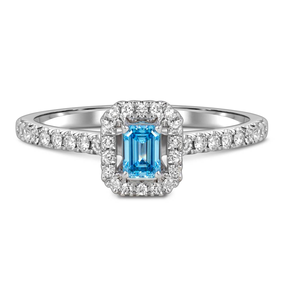 Помолвочное кольцо из белого золота с бриллиантами (060199)