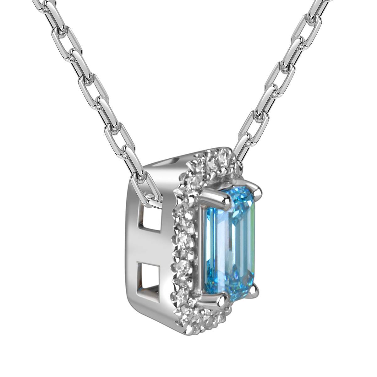 Колье из белого золота с бриллиантами (060201)