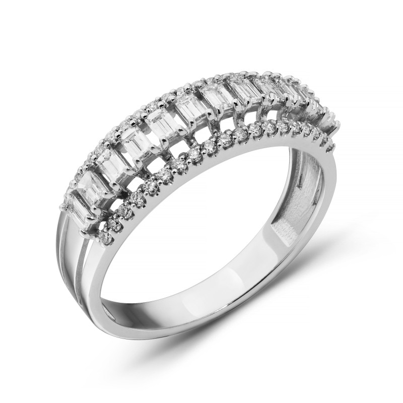 Кольцо из белого золота с бриллиантами (063780)