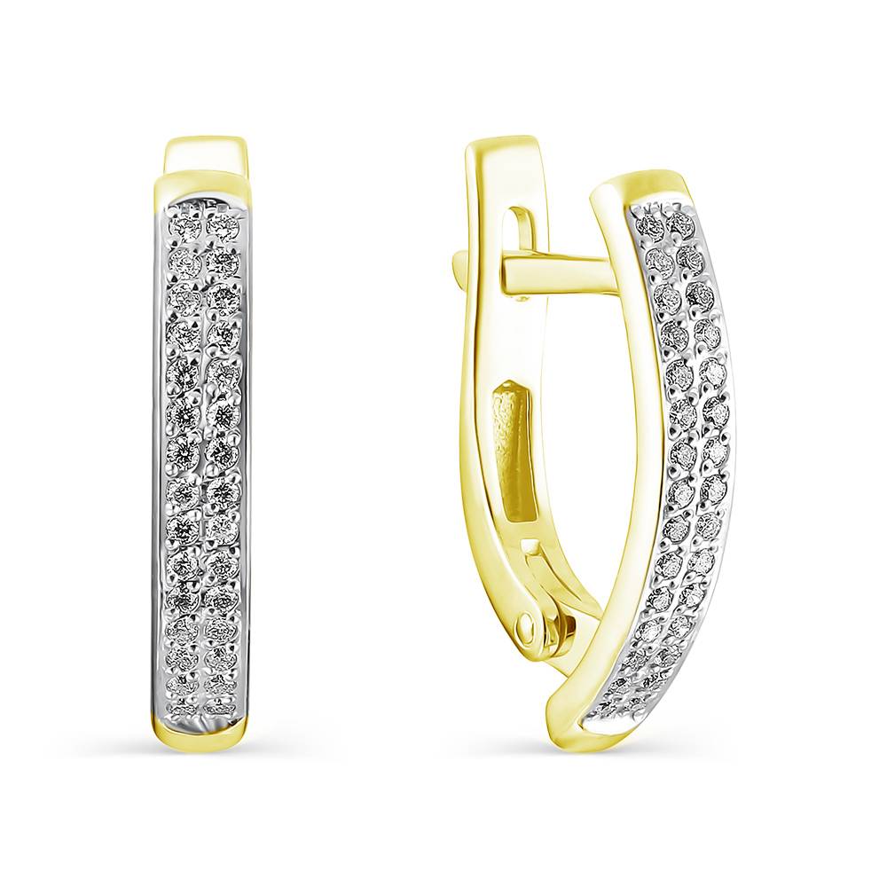 Серьги из жёлтого золота с бриллиантами (059874)