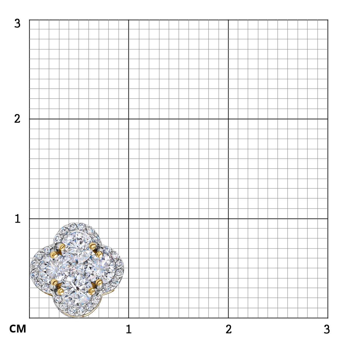 Кулон из жёлтого золота с бриллиантами (054742)