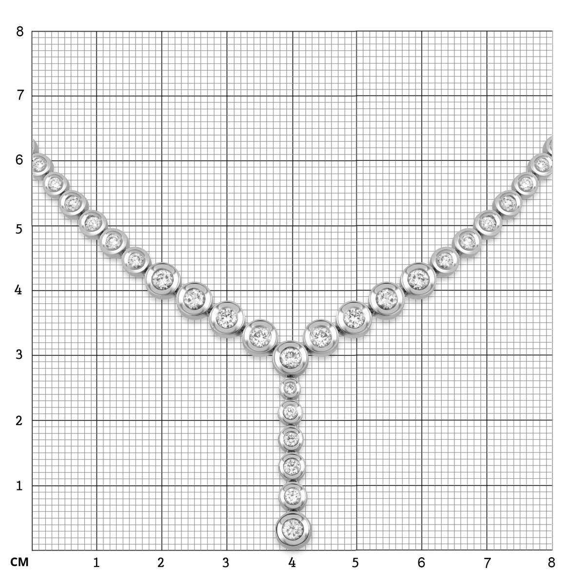 Колье из белого золота с бриллиантами (048429)