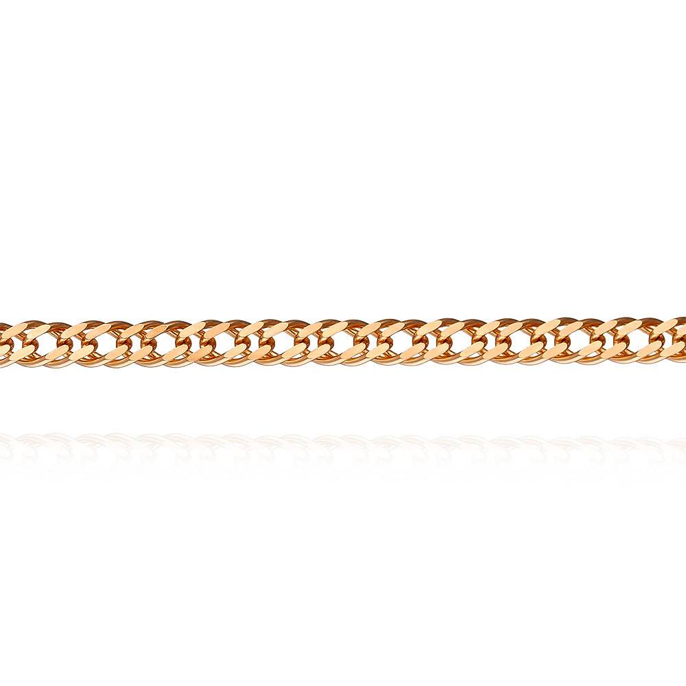 Цепь из красного золота, плетение Ромб (044276)