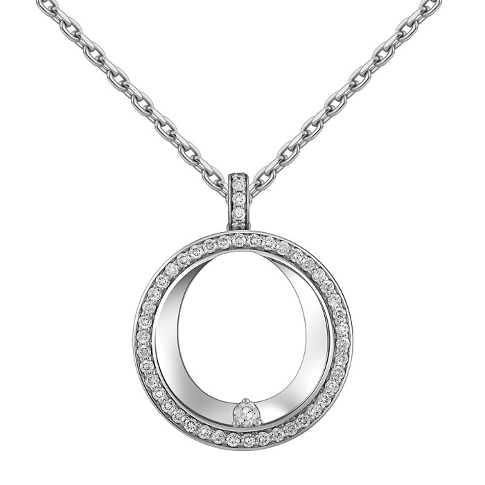 Колье из белого золота с бриллиантами"Crivelli" (052513)