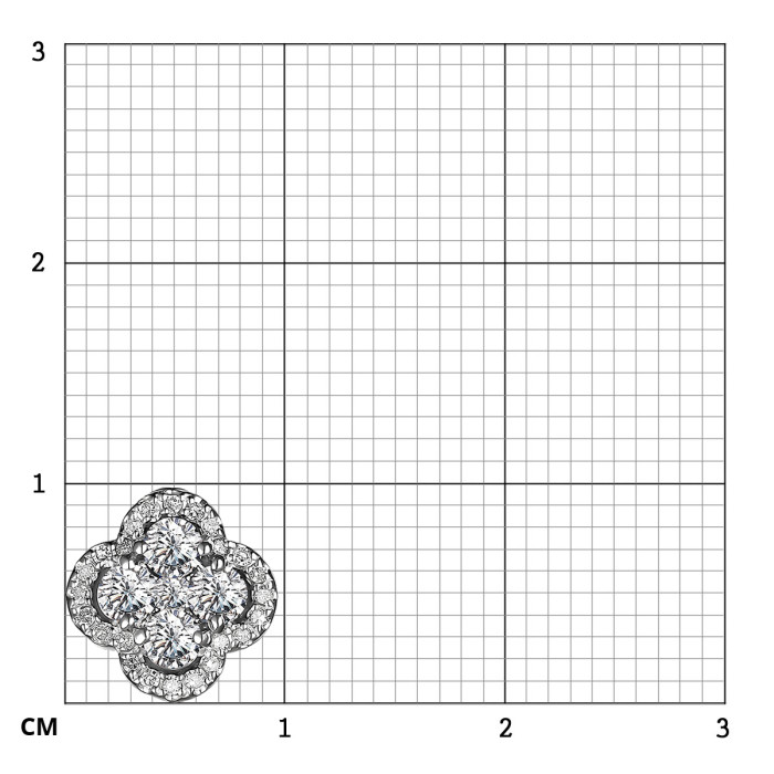 Кулон из красного золота с бриллиантами (059067)