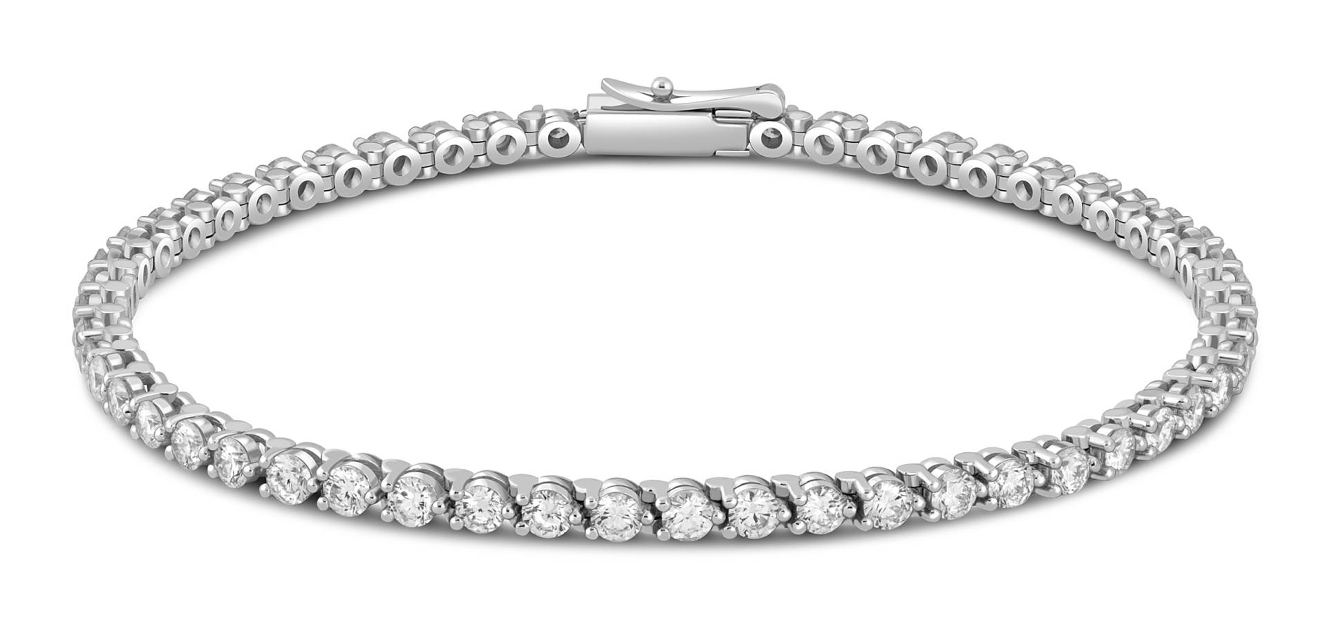 Браслет из белого золота с бриллиантами (043233)