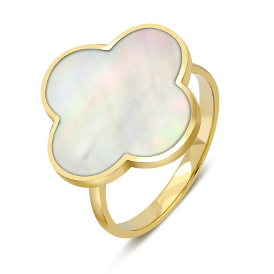 Кольцо из жёлтого золота с перламутром (036263)