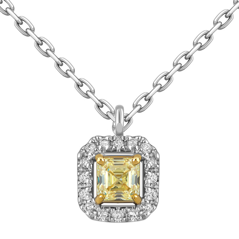 Колье из белого золота с бриллиантами (053340)