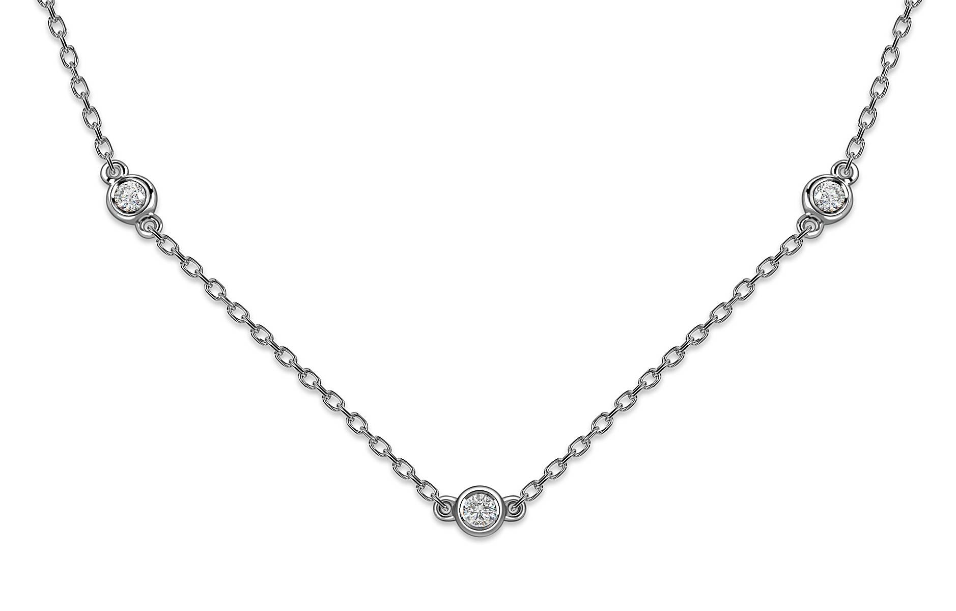 Колье из белого золота с бриллиантами (059150)