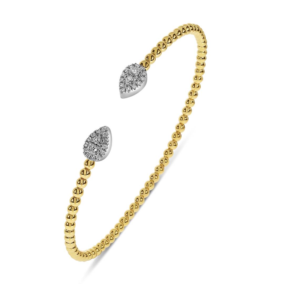 Браслет из комбинированного золота с бриллиантами (059899)