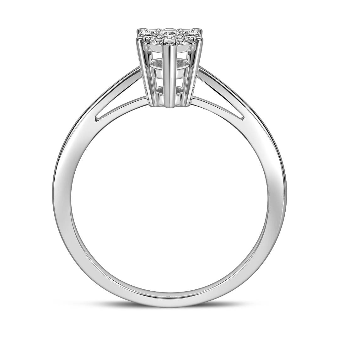 Кольцо из белого золота с бриллиантами (039594)