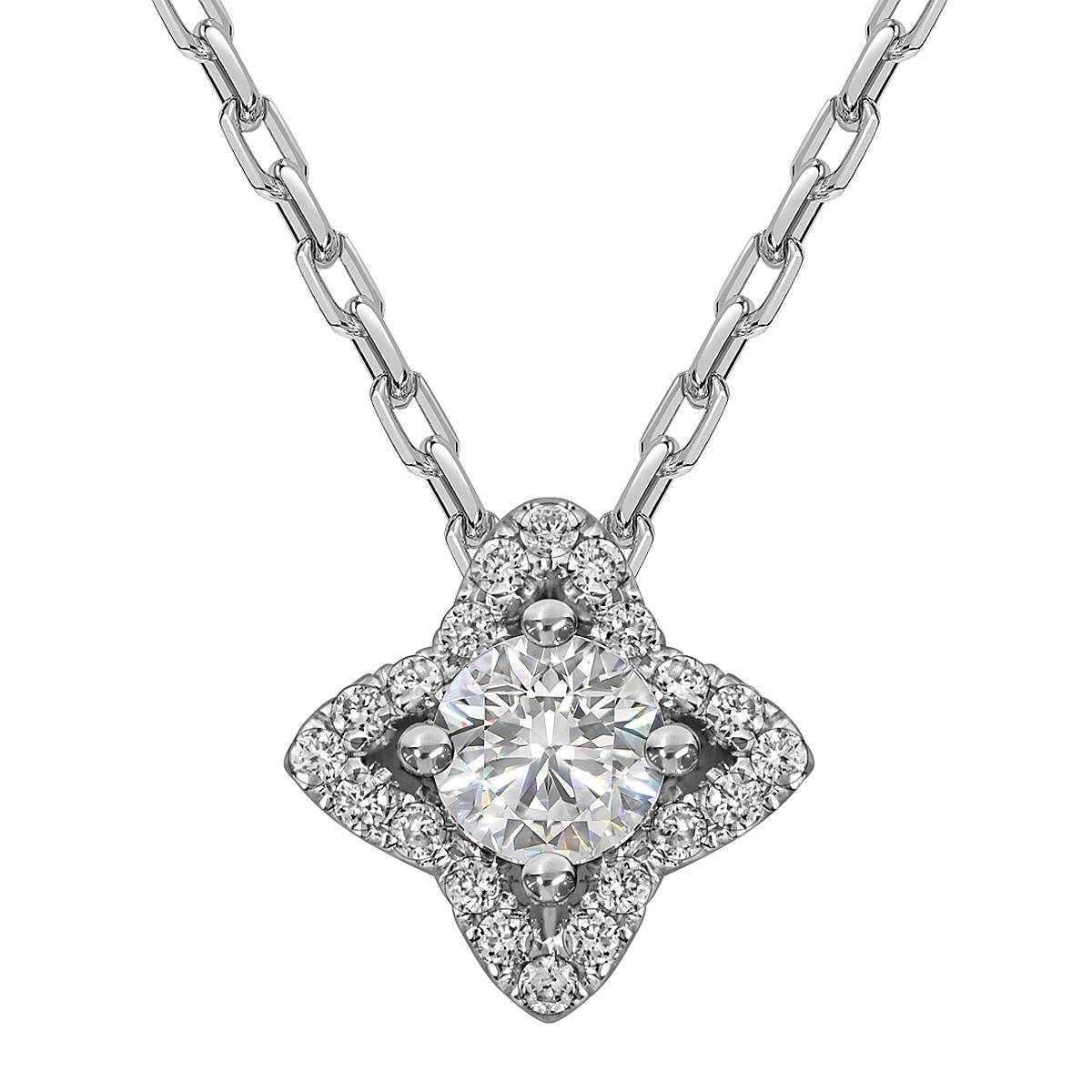 Колье из белого золота с бриллиантами (062826)