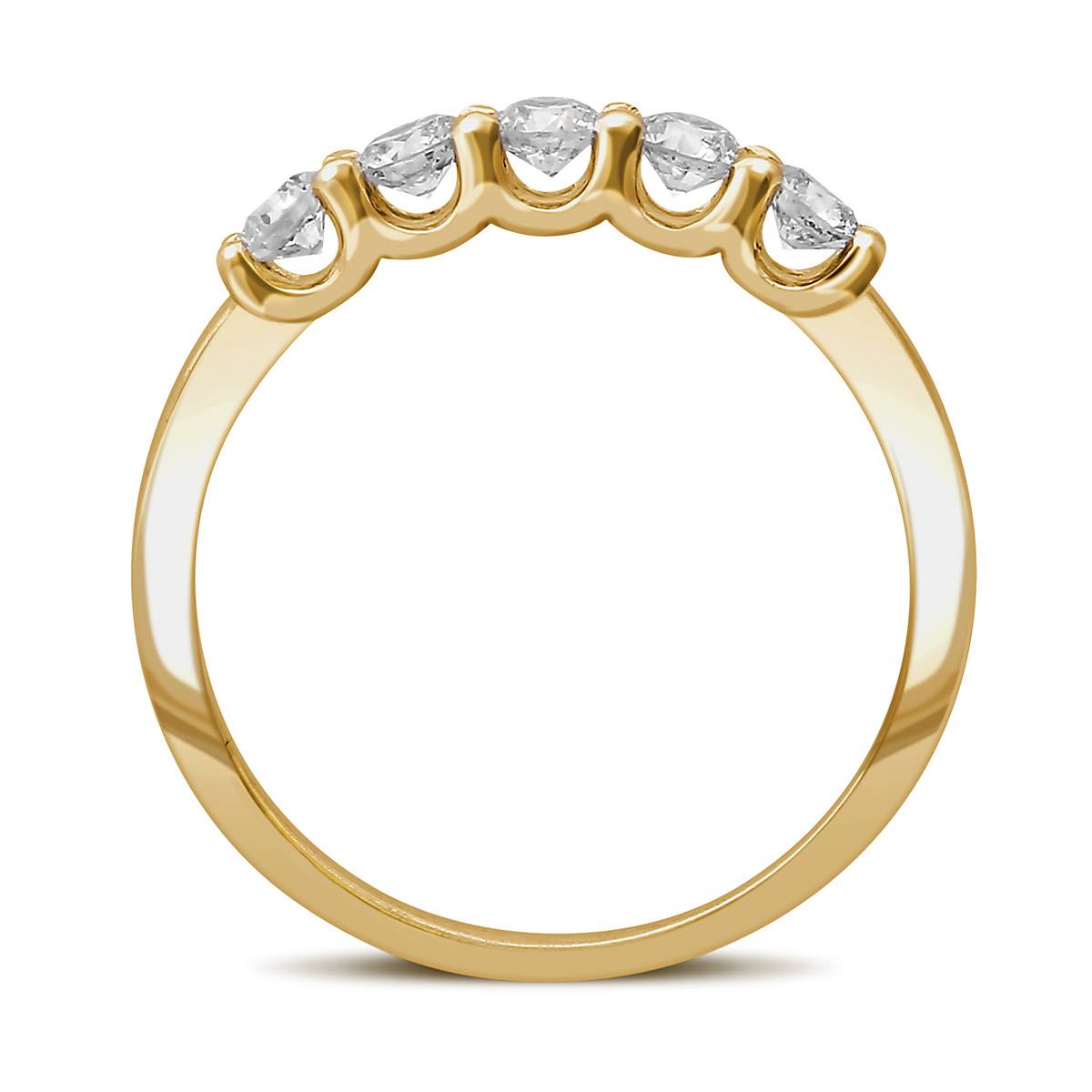 Кольцо из жёлтого золота с бриллиантами (054314)