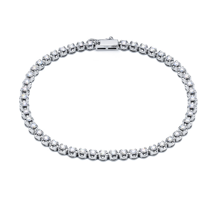 Браслет из белого золота с бриллиантами (050522)