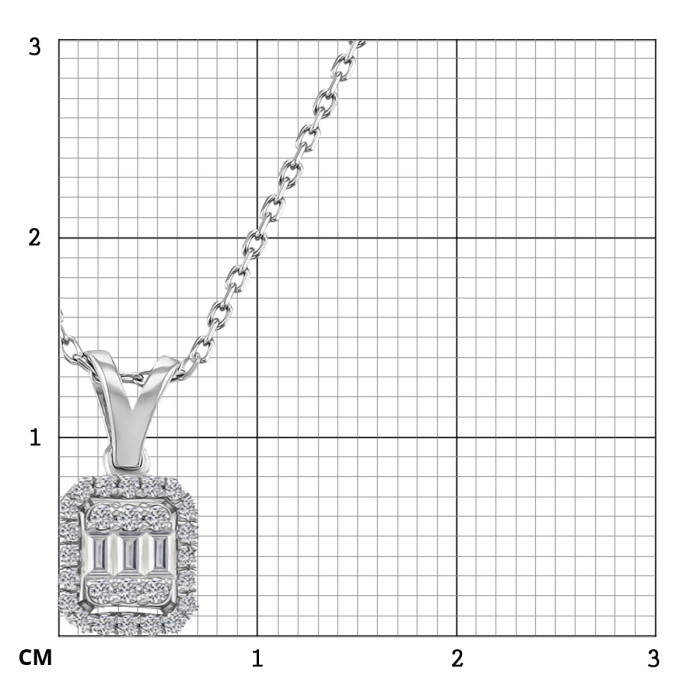 Колье из белого золота с бриллиантами (055571)