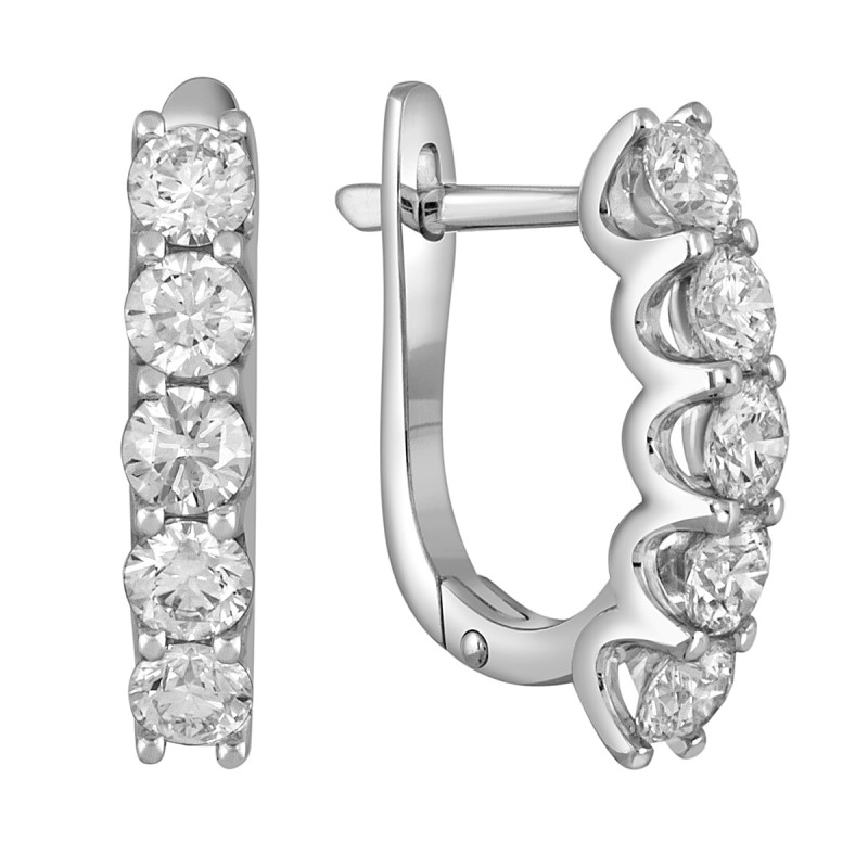 Серьги из белого золота с бриллиантами (051997)