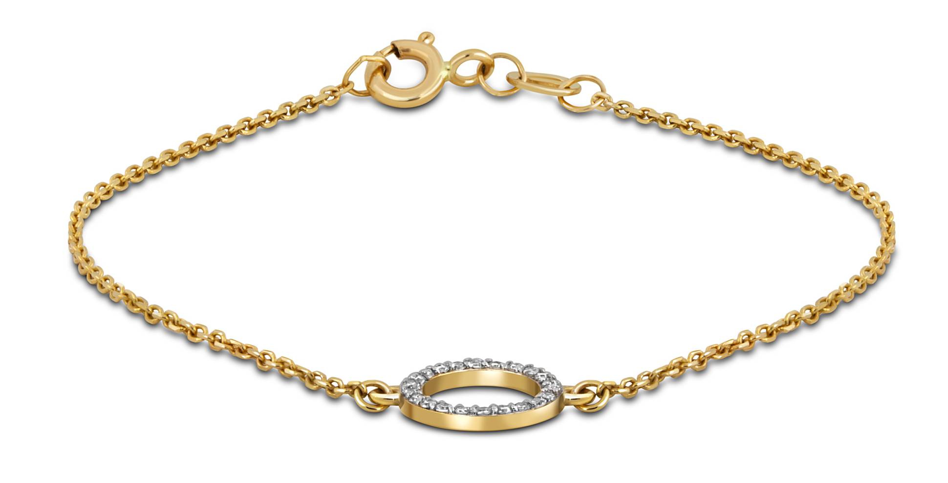 Браслет из жёлтого золота с бриллиантами (048498)