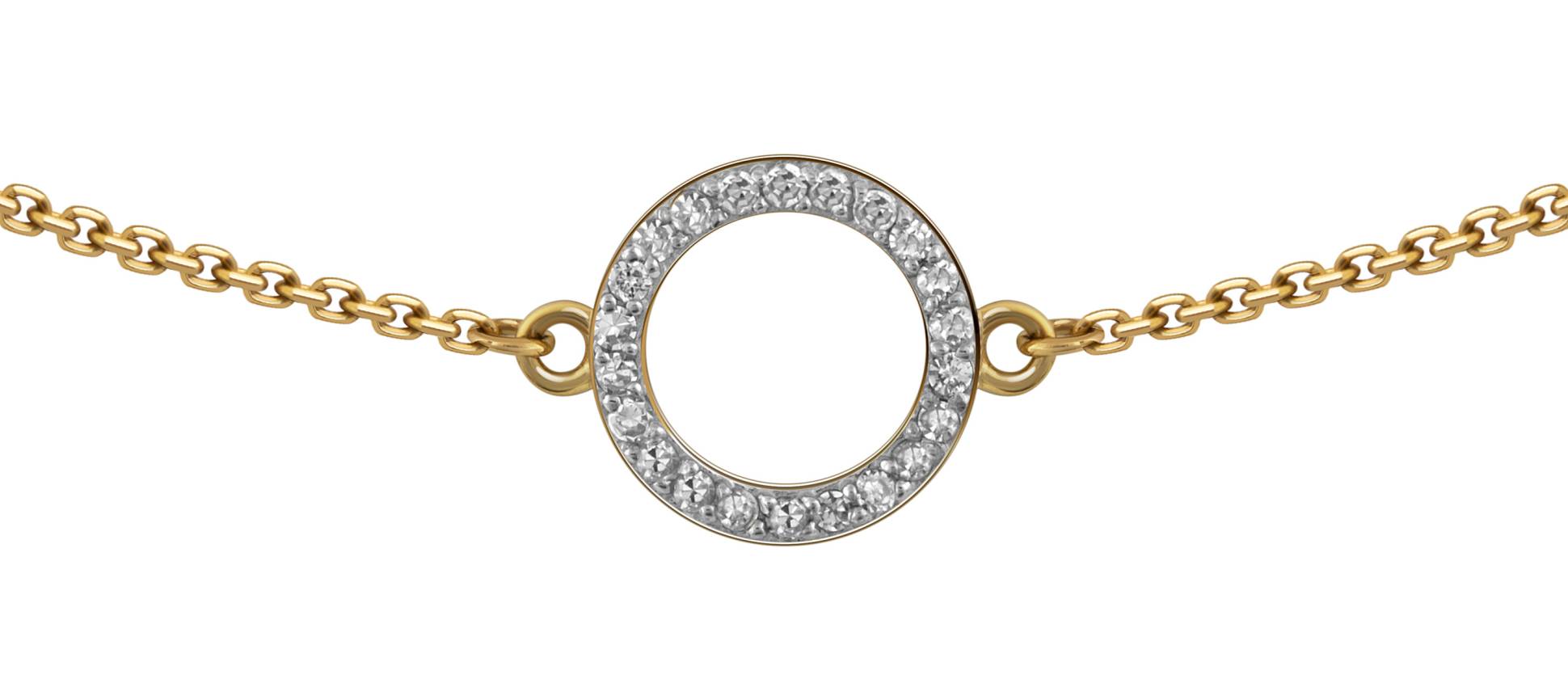 Браслет из жёлтого золота с бриллиантами (048498)