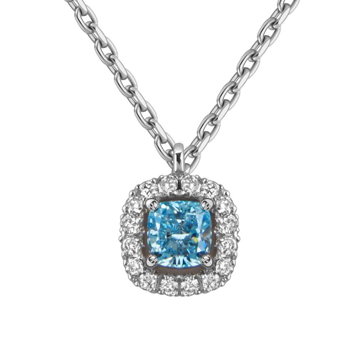 Колье из белого золота с бриллиантами (060210)