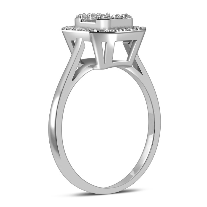 Кольцо из  белого золота с бриллиантами (057784)