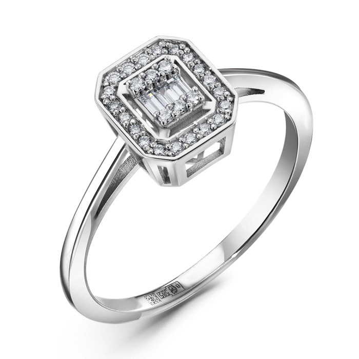 Кольцо из белого золота с бриллиантами (060867)