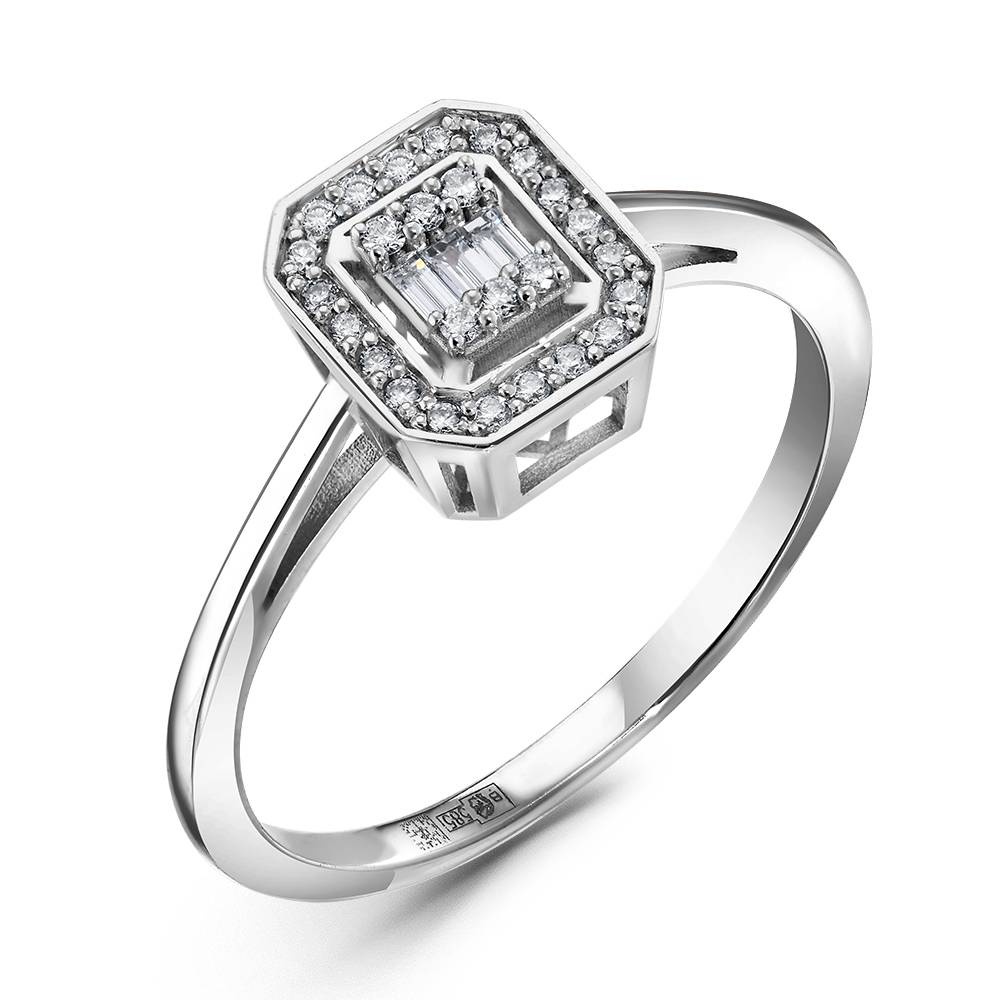 Кольцо из белого золота с бриллиантами (060867)