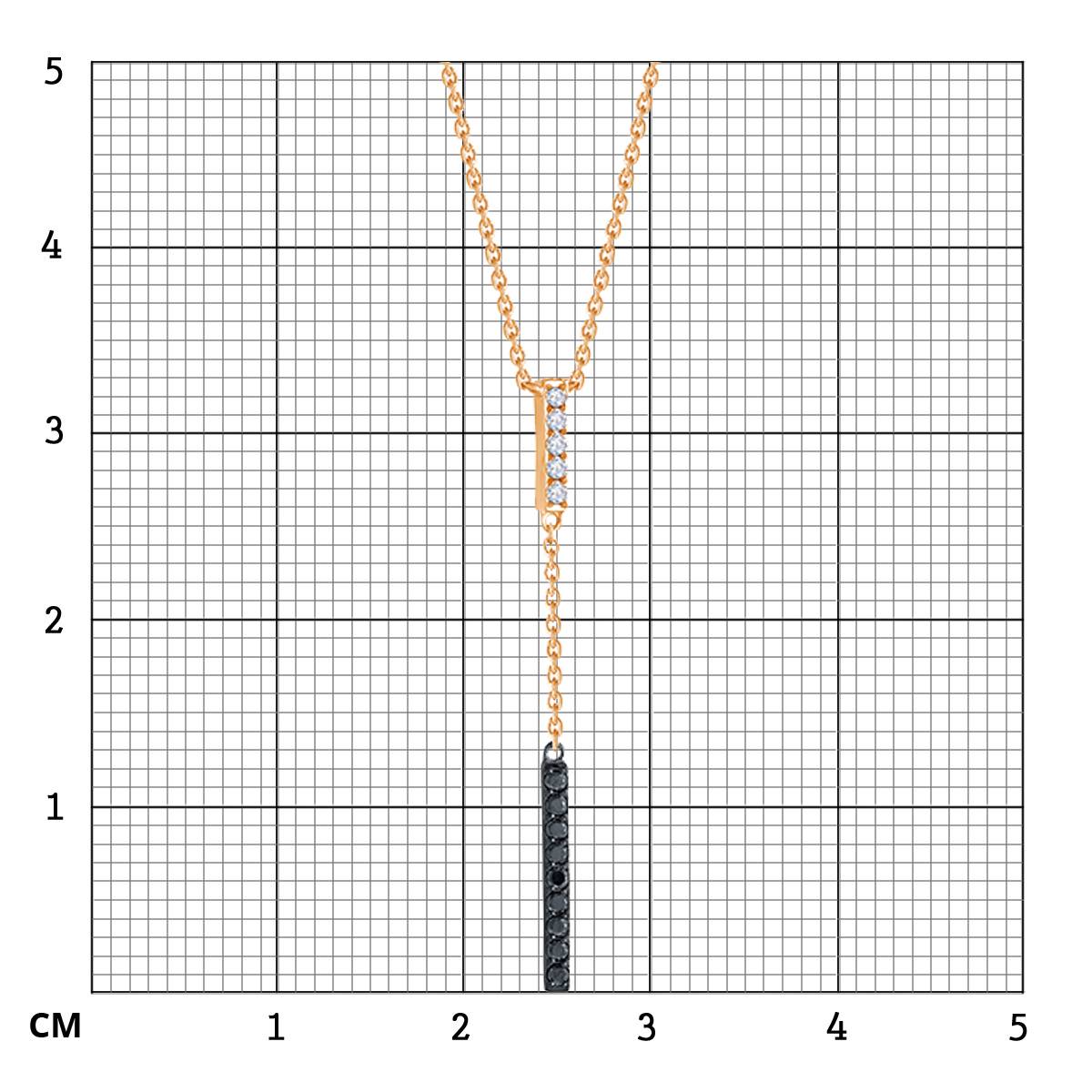 Колье из красного золота с бриллиантами (047479)