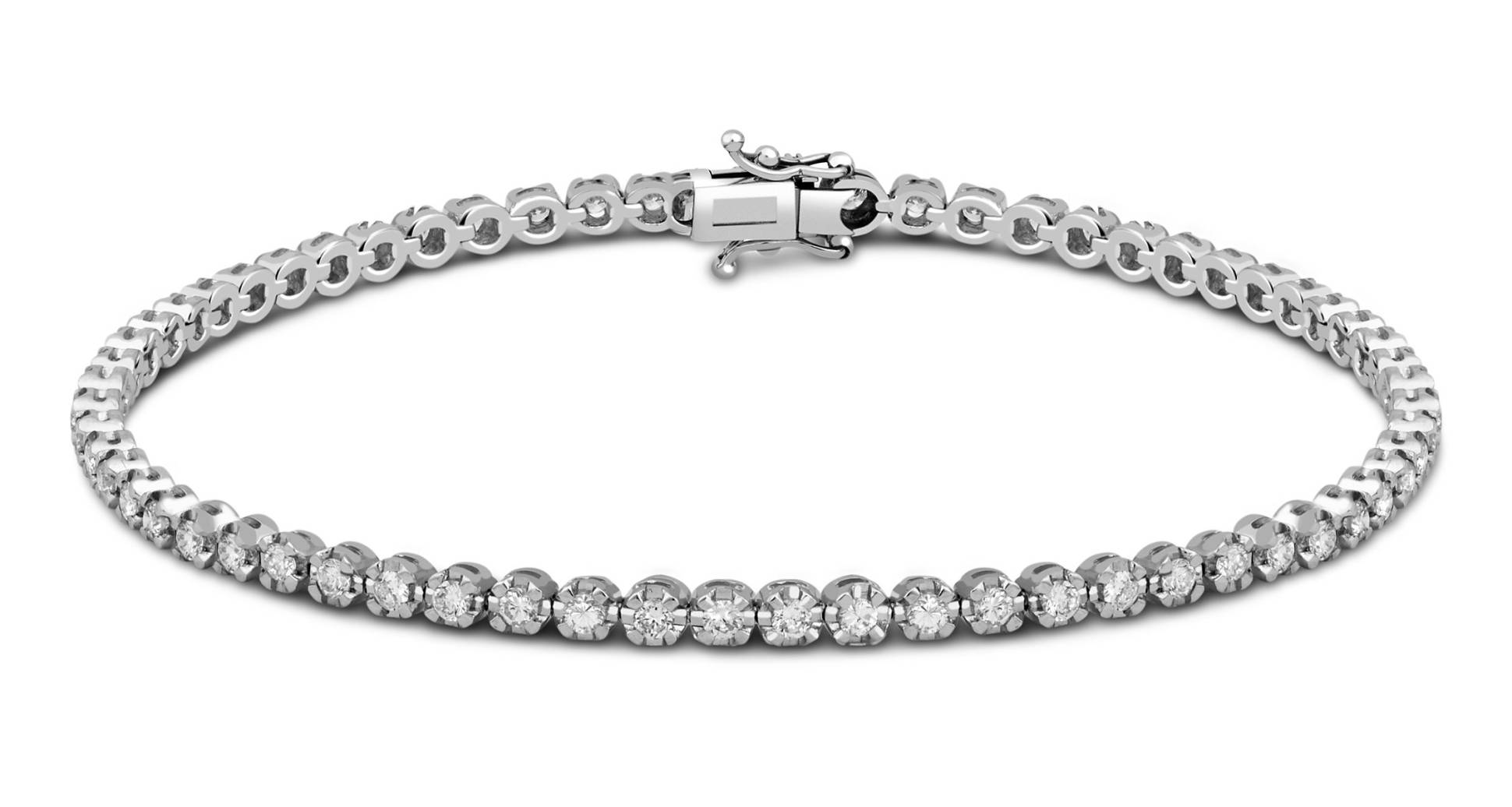 Браслет из белого золота с бриллиантами (015493)