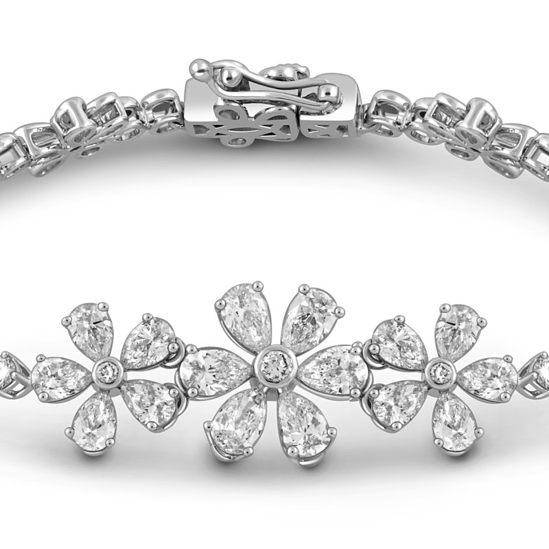 Браслет из белого золота с бриллиантами (051720)