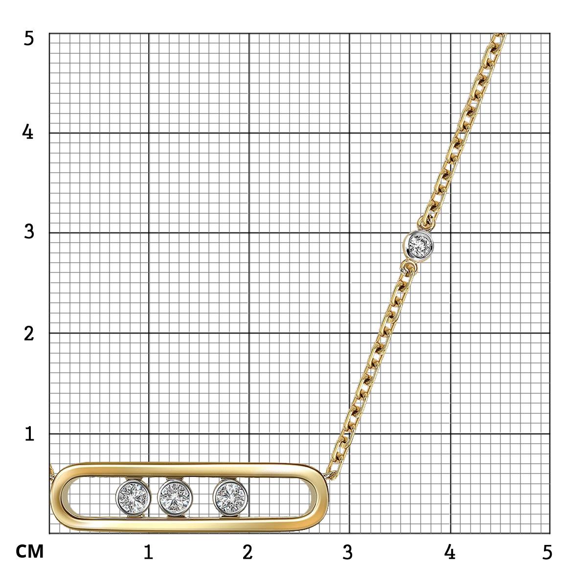 Колье из жёлтого золота с бриллиантами (061623)