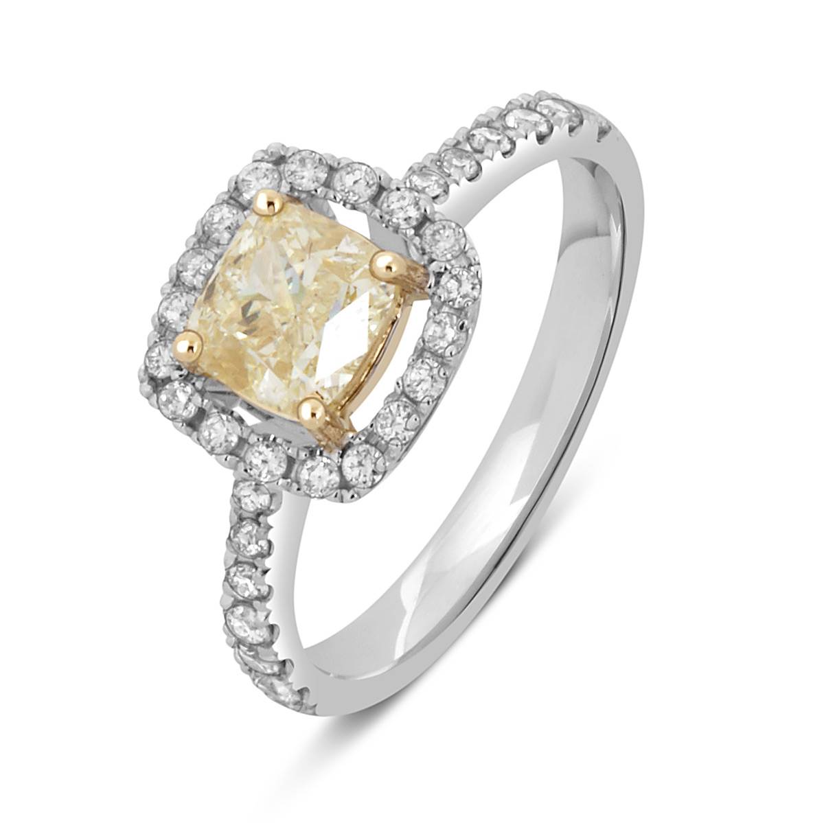 Кольцо из белого золота с бриллиантами (046737)