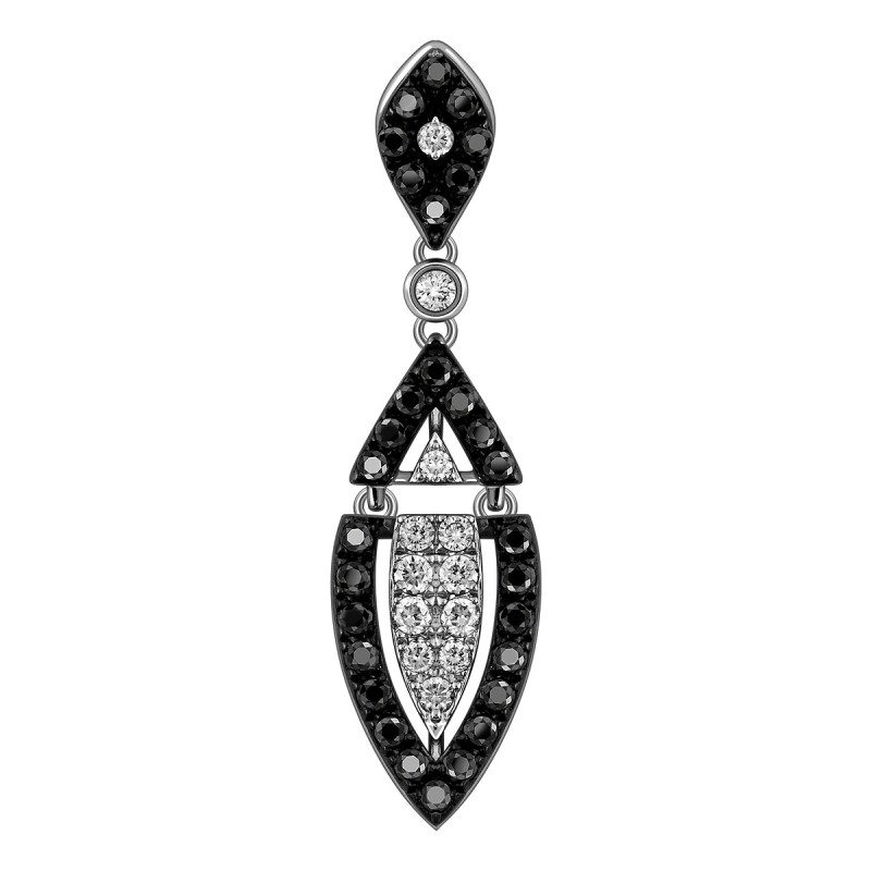 Кулон из белого золота с бриллиантами (048847)