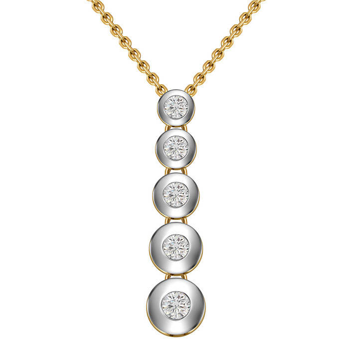 Колье из комбинированного золота с бриллиантами (052960)