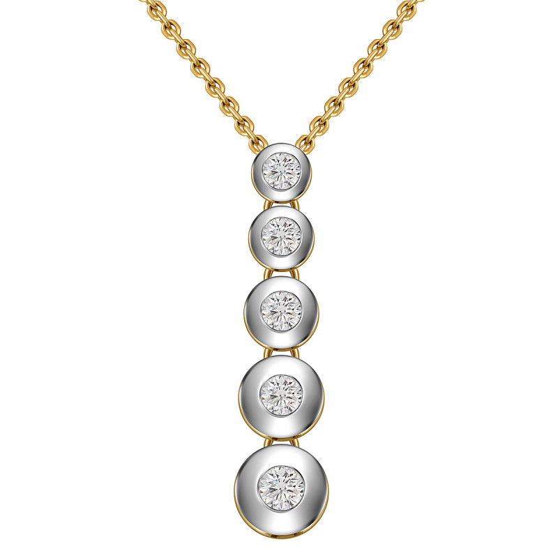 Колье из комбинированного золота с бриллиантами (052960)