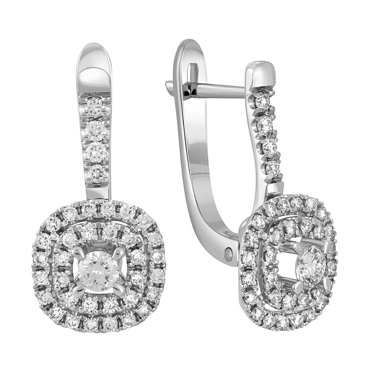 Серьги из белого золота с бриллиантами (042547)